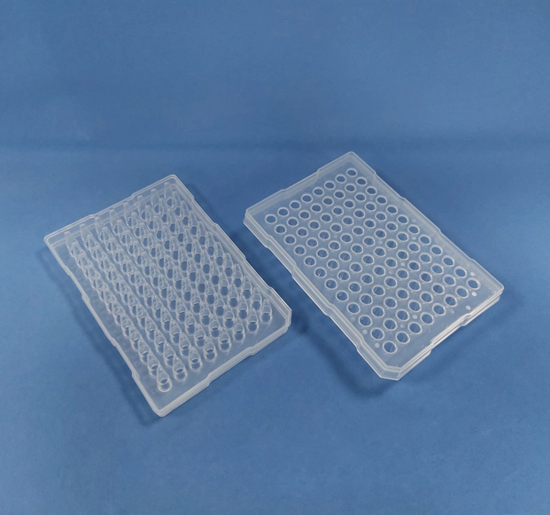 96 well semi skirted pcr plate abi style raised rims