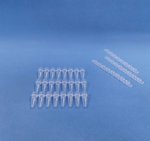 8 strip pcr tubes with flat strip caps supplier